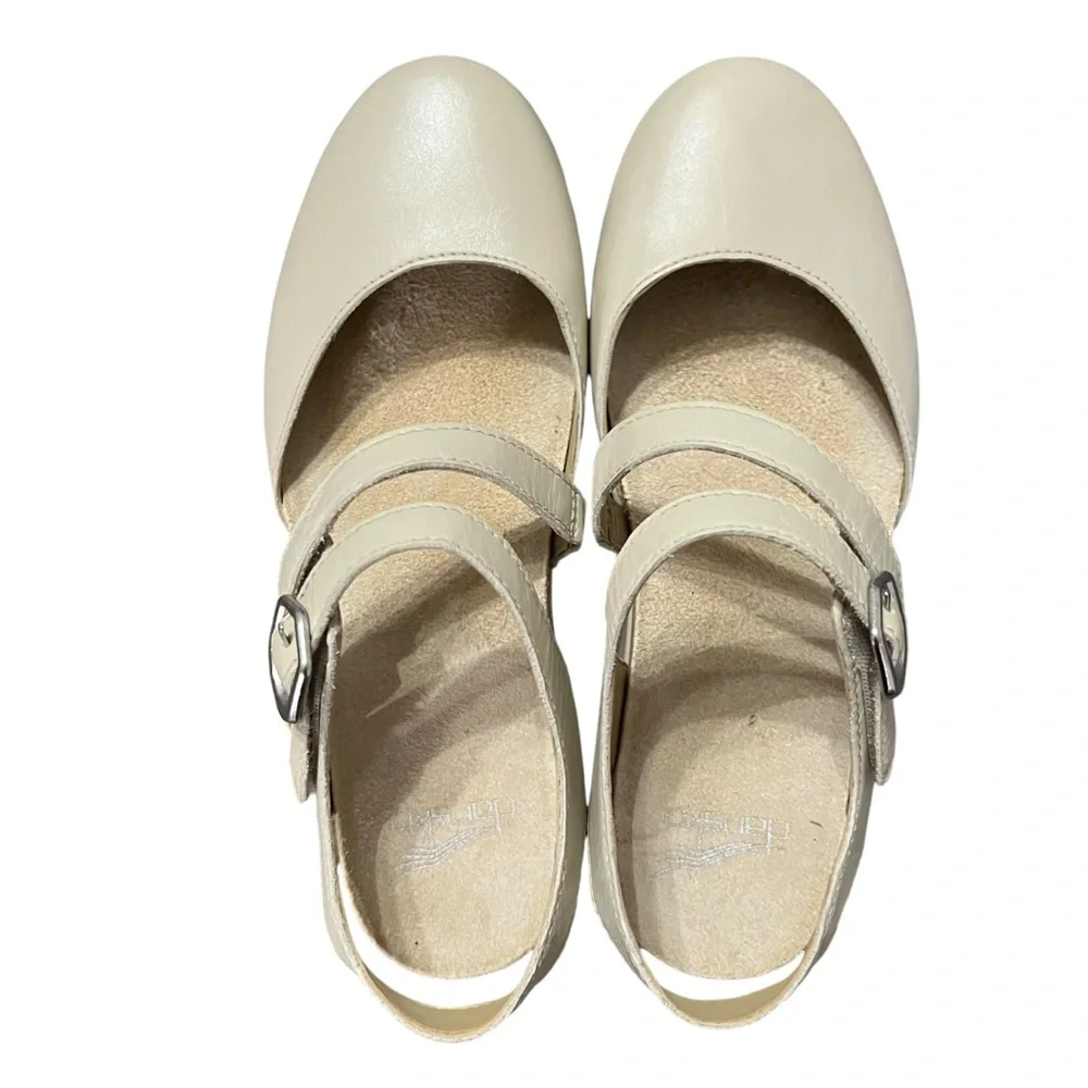 Dansko Womens Slip On Rissa Closed Toe Shoe In Ivory 37 (6.5-7) - Picture 9 of 14
